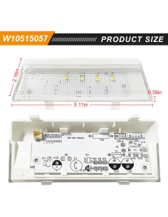 Luz LED de Congelador Popbee W10515057 Compatible Whirlpool 2