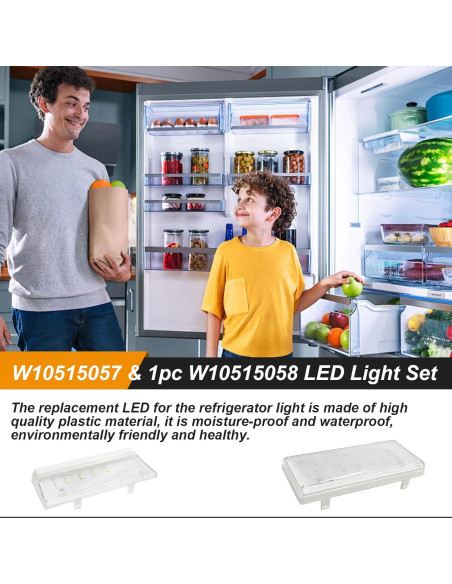 Luz LED de Congelador Popbee W10515057 Compatible Whirlpool