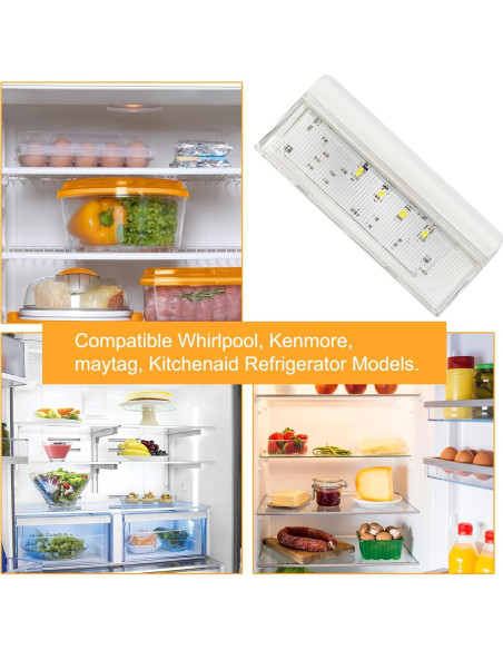 Luz LED de Congelador Popbee W10515057 Compatible Whirlpool