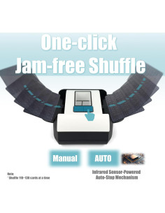 Barajador de Cartas Automático ZechnoX X1Z-2506, Batería 2000mAh 2