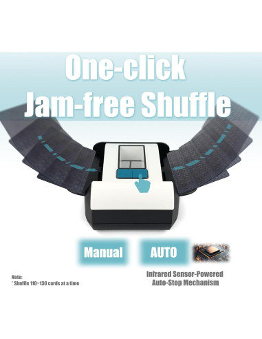 Barajador de Cartas Automático ZechnoX X1Z-2506, Batería 2000mAh