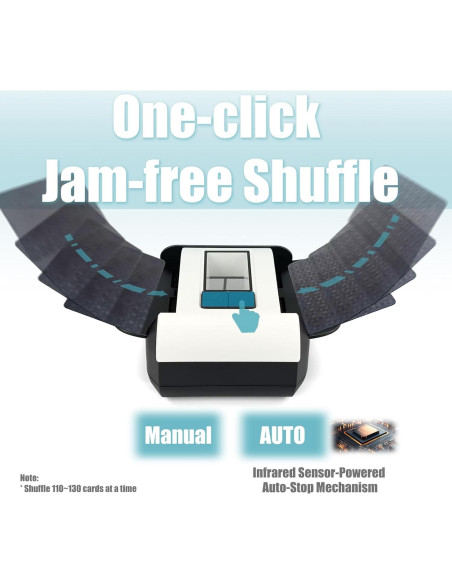 Barajador de Cartas Automático ZechnoX X1Z-2506, Batería 2000mAh