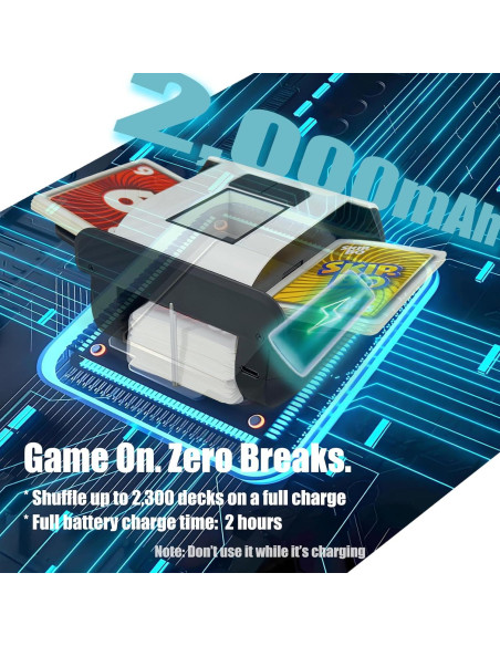 Barajador de Cartas Automático ZechnoX X1Z-2506, Batería 2000mAh