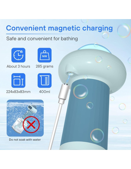 Dispensador de Champú Espumoso Eléctrico SpuotFan Azul 400ml