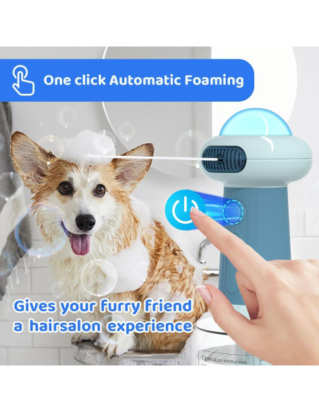 Dispensador de Champú Espumoso Eléctrico SpuotFan Azul 400ml