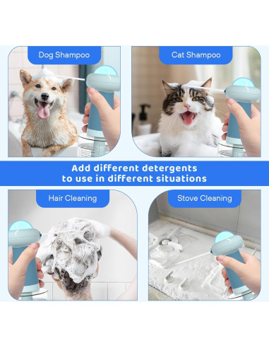 Dispensador de Champú Espumoso Eléctrico SpuotFan Azul 400ml