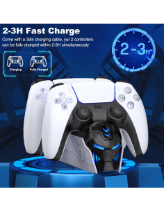 Estación de Carga Rápida para 2 Controladores PS5 MystNova 2