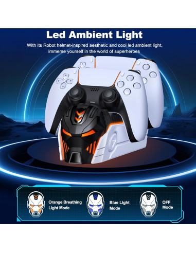 Estación de Carga Rápida para 2 Controladores PS5 MystNova