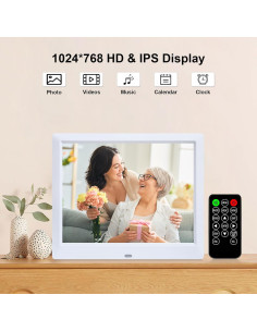 Marco de fotos digital 9" TMC FDD-86-W USB SD HD blanco 2