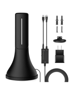 Antena de TV Digital HD Amplificada Mexonga I5-BK-Xhb-22 300 Millas