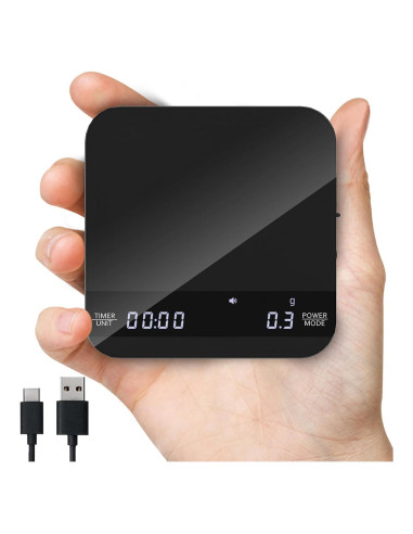 Báscula de café digital ERAVSOW 2kg/0.1g con temporizador