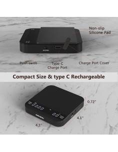 Báscula de café digital ERAVSOW 2kg/0.1g con temporizador 2