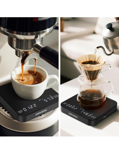 Báscula de café digital ERAVSOW 2kg/0.1g con temporizador