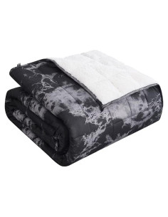 Manta con peso AYMY de forro Sherpa 101.6x76.2 cm Mármol Negro