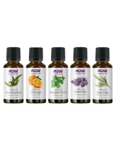 Paquete de 5 Aceites Esenciales Now Foods 28g Aromaterapia