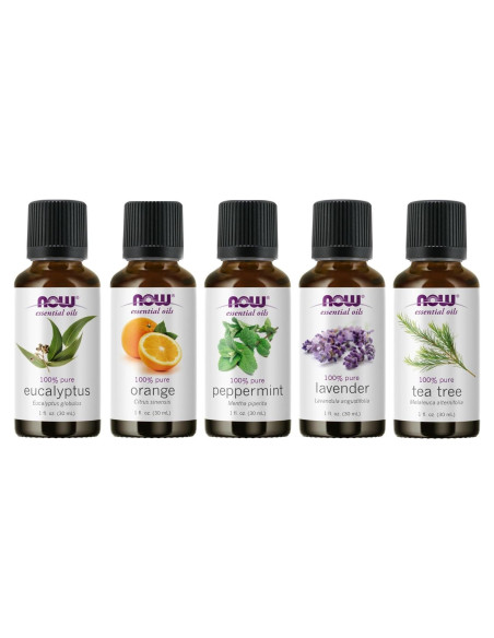 Paquete de 5 Aceites Esenciales Now Foods 28g Aromaterapia Paquete de 5 Aceites Esenciales Now Foods 28g Aromaterapia