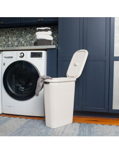Cesto de Ropa Slim Mind Reader 40L Blanco con Tapa 2