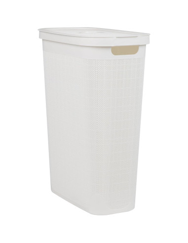 Cesto de Ropa Slim Mind Reader 40L Blanco con Tapa