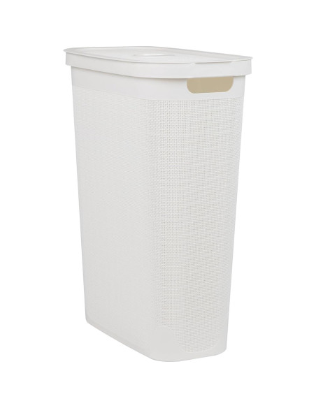 Cesto de Ropa Slim Mind Reader 40L Blanco con Tapa