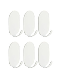 Gancho Autoadhesivo XJYWSH 6 Piezas Acero Inoxidable Blanco
