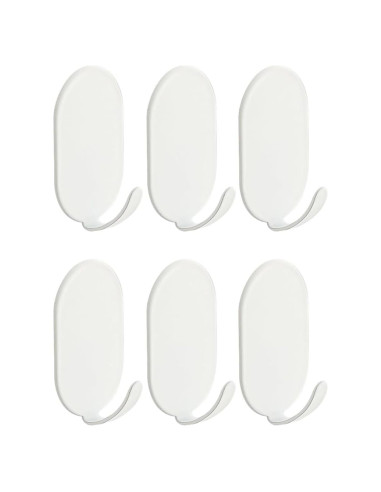 Gancho Autoadhesivo XJYWSH 6 Piezas Acero Inoxidable Blanco