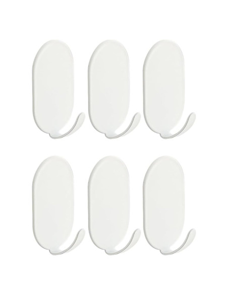 Gancho Autoadhesivo XJYWSH 6 Piezas Acero Inoxidable Blanco