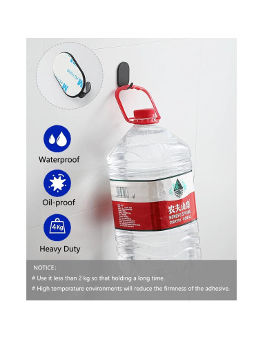 Gancho Autoadhesivo XJYWSH 6 Piezas Acero Inoxidable Blanco