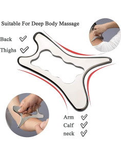 Herramientas de Gua Sha Acero Inoxidable Mikako para Masaje 2