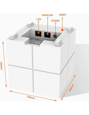 Sistema Wi-Fi Mesh Tenda MA6 3 Paquete 12V 1.20kg