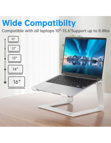 Soporte para Laptop Ergonómico GleYo de Aluminio 10-16"