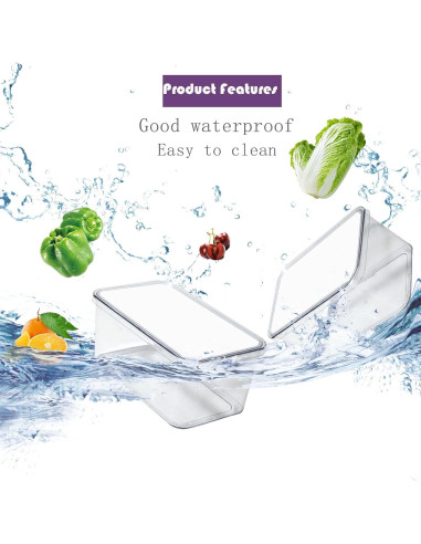 Cajas de Almacenamiento Transparentes SGOOSTOOD 4 Piezas 25.3x15x10.8cm