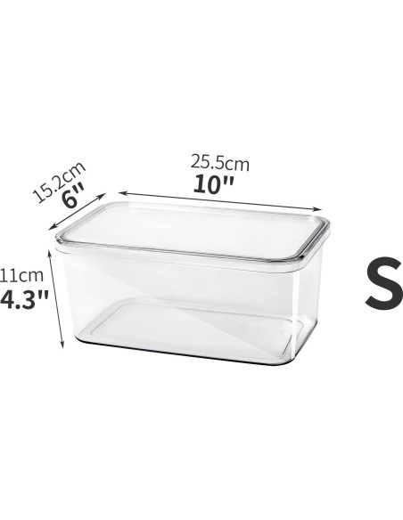 Cajas de Almacenamiento Transparentes SGOOSTOOD 4 Piezas 25.3x15x10.8cm Cajas de Almacenamiento Transparentes SGOOSTOOD 4 Piezas 25.3x15x10.8cm