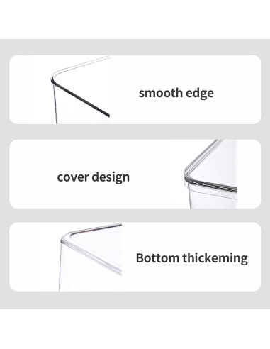 Cajas de Almacenamiento Transparentes SGOOSTOOD 4 Piezas 25.3x15x10.8cm