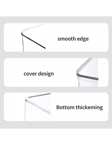 Cajas de Almacenamiento Transparentes SGOOSTOOD 4 Piezas 25.3x15x10.8cm Cajas de Almacenamiento Transparentes SGOOSTOOD 4 Piezas 25.3x15x10.8cm
