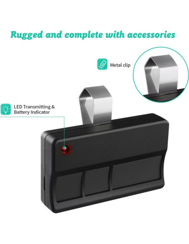 Control Remoto de Puerta de Garaje Datonten 3B373MAX - 2 Unidades