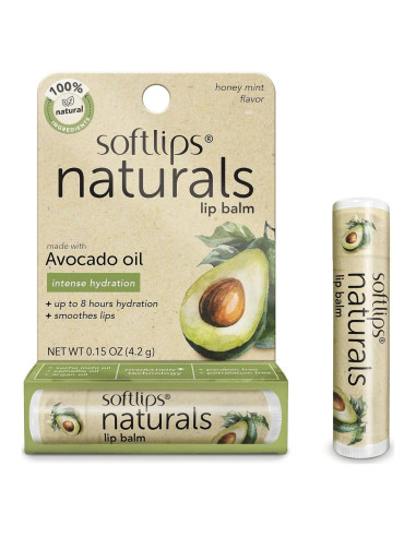 Bálsamo Labial Natural Softlips con Aceite de Aguacate - 3 Unidades