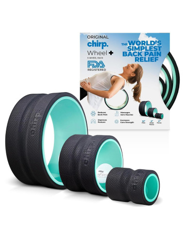Paquete de 3 Rodillos de Espuma Chirp Wheel + Base - Alivio Espalda