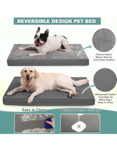 Cama para perros XXL Vonabem ortopédica impermeable 119x74 cm 2