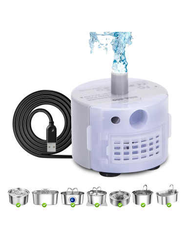 Bomba de Fuente de Agua para Mascotas EZMioo SMA-800 Silenciosa