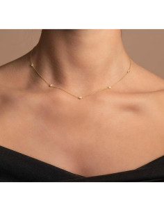 Collar Choker Dainty Pencros Gold para Mujeres - Cadena CZ 42cm 2