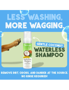 Champú Seco Hipoalergénico TropiClean Coco 209.79g para Perros y Gatos 2