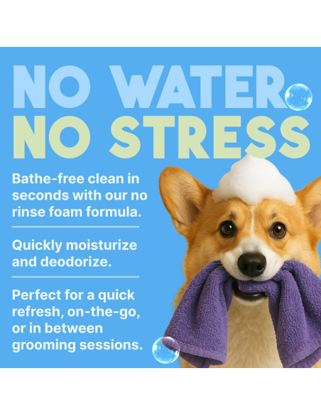 Champú Seco Hipoalergénico TropiClean Coco 209.79g para Perros y Gatos