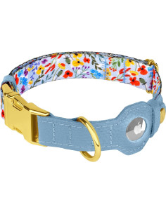 Collar para Perros Budkas con Soporte AirTag Floral Mediano 2