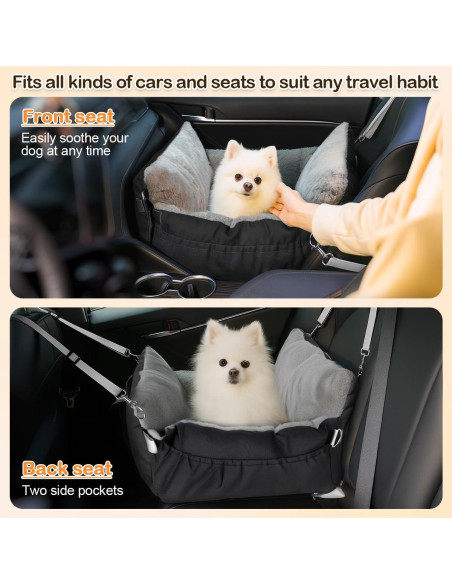 Asiento de Coche para Perros SIVEIS 3 en 1 - Elevador y Cama