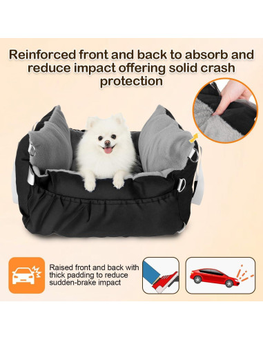 Asiento de Coche para Perros SIVEIS 3 en 1 - Elevador y Cama