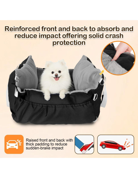 Asiento de Coche para Perros SIVEIS 3 en 1 - Elevador y Cama