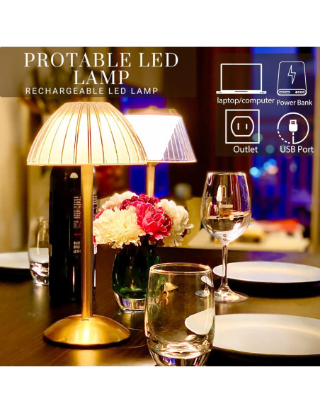 Lámpara de Mesa LED Portátil TIMEGOA Hongo 800 Lúmenes