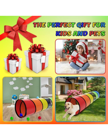 Túnel de Juego Plegable Colorido Labeol 1.83m para Niños