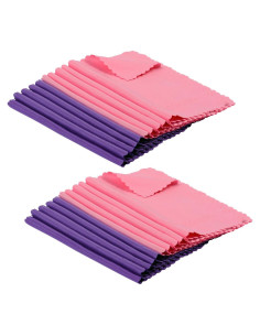 Paquete de 20 paños de limpieza microfibra ColorYourLife - Morado y Rosa