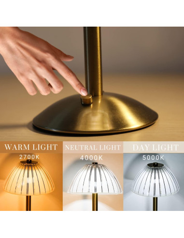 Lámpara de Mesa LED Portátil TIMEGOA Hongo 800 Lúmenes